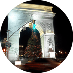 nyc new york city arch christmas xmas travel usa