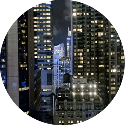 NYC new york city skyscrapers night view usa travel