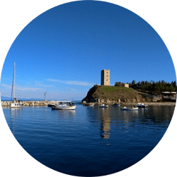 nea fokia kassandra halkidiki greece europe tower byzantine travel