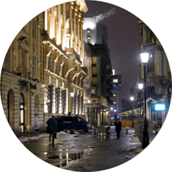 old town night street lighting bucharest romania europe travel photography photogenic photo pictures sightseeing